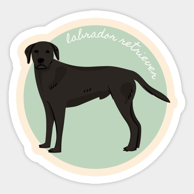 Labrador Retriever Lab Dog Breed Cursive Graphic Sticker by PoliticalBabes